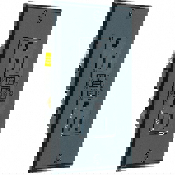 GFCI Receptacles; Grade: Commercial ; NEMA Configuration: 5-15R ; Amperage: 15 ; Reset Type: Manual ; Wiring Method: Back; Side ; Number of Phases: 1